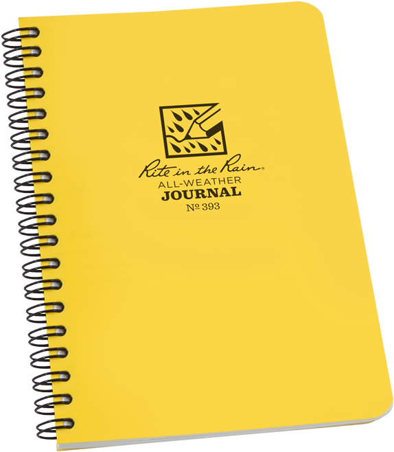 Yellow All Weather Journal Spiral Bound PNG image