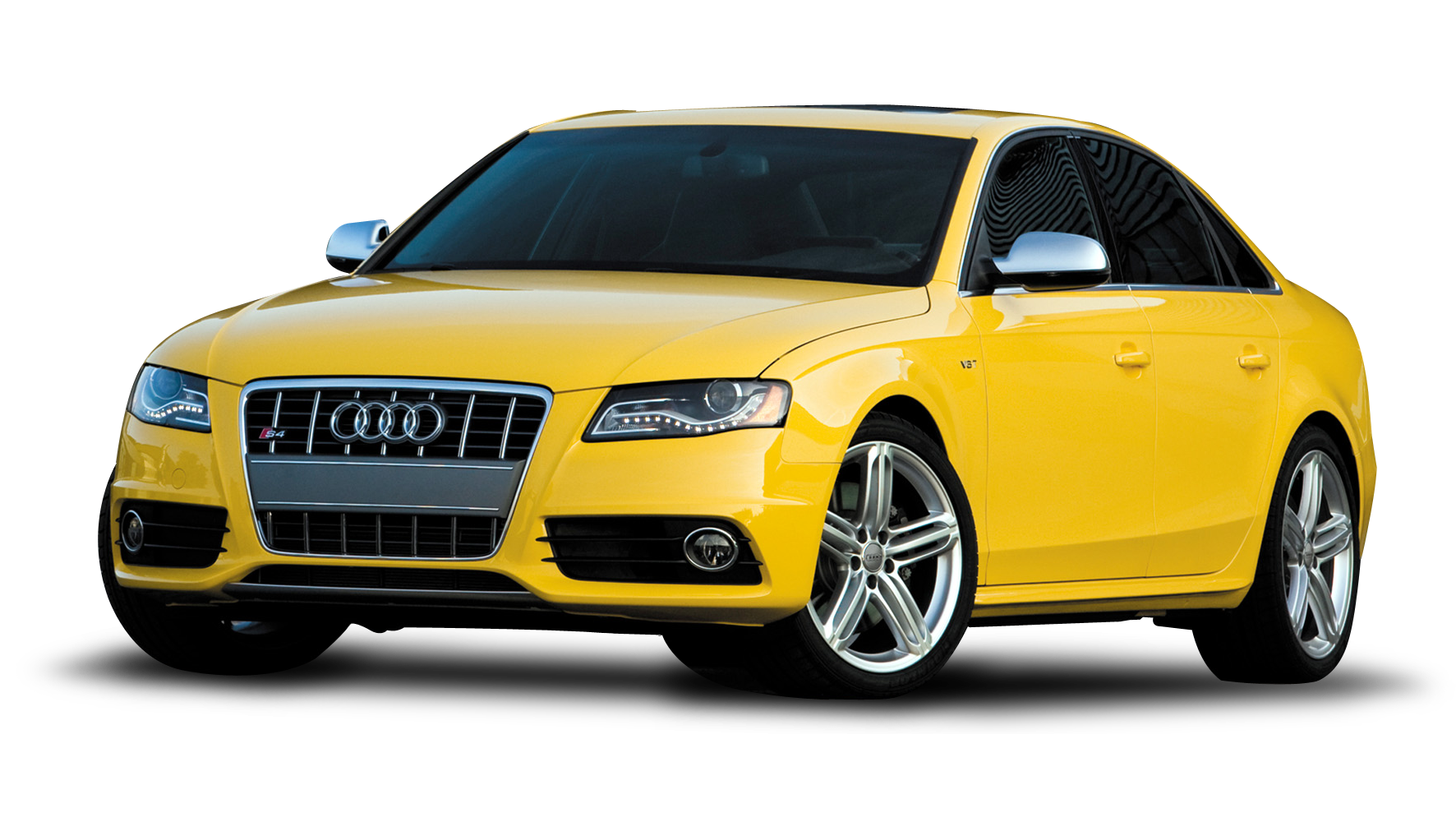 Yellow Audi Sedan Vehicle PNG image