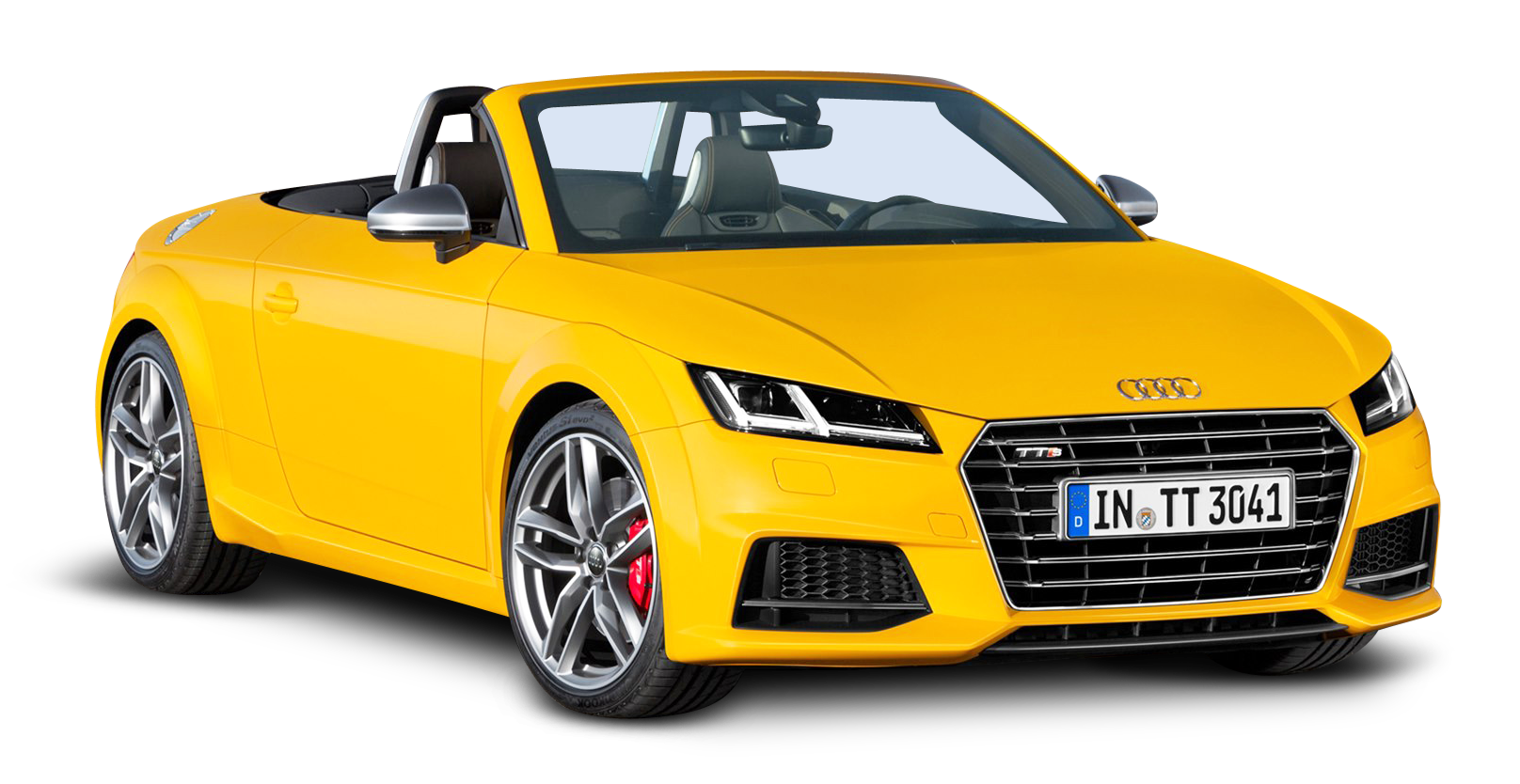 Yellow Audi T T Roadster Convertible PNG image