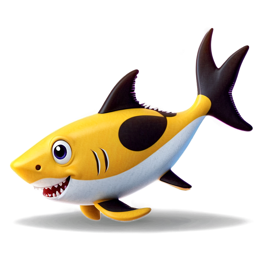 Yellow Baby Shark Cute Expression Png Wws PNG image