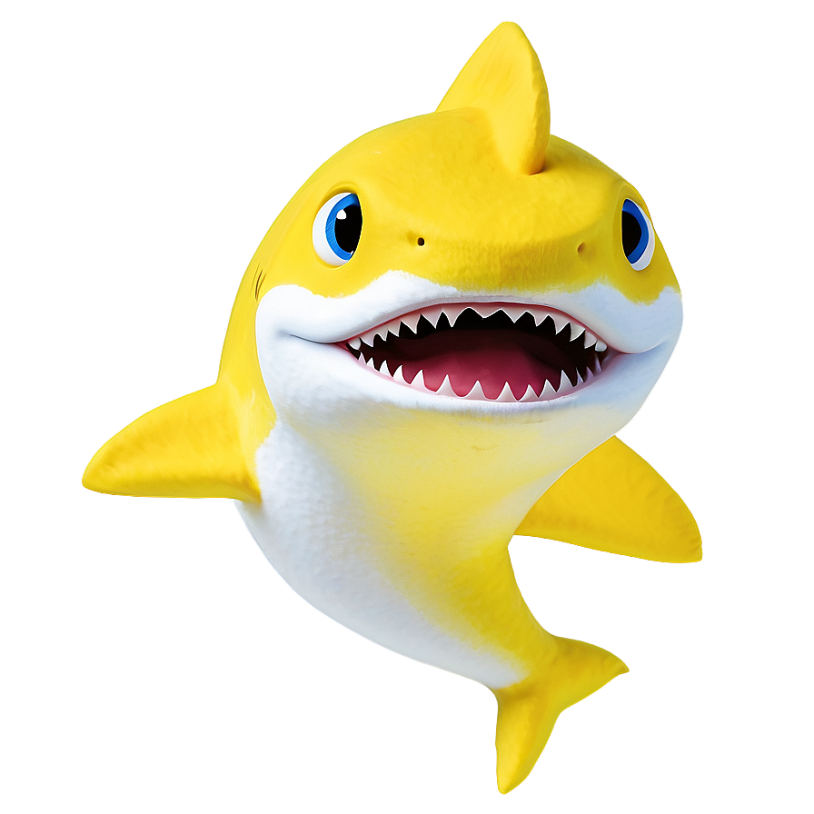 Yellow Baby Shark Cute Pose Png Xcv PNG image