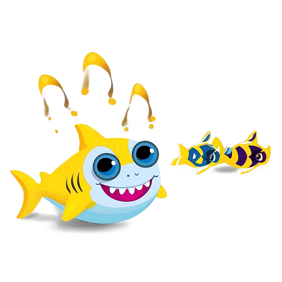 Yellow Baby Shark Mobile Wallpaper Png 06212024 PNG image