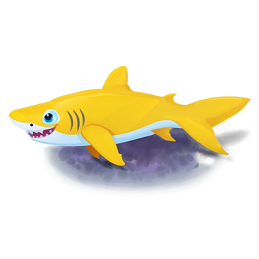 Yellow Baby Shark Swimming Png 78 PNG image