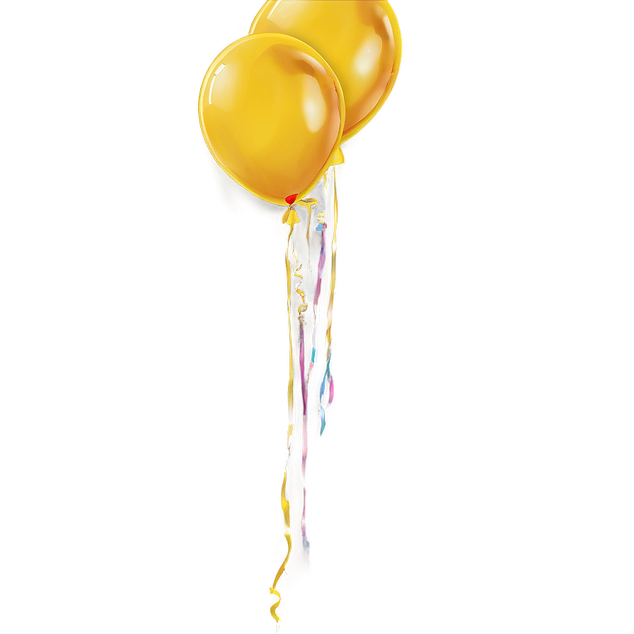 Yellow Balloon Background Png 06262024 PNG image