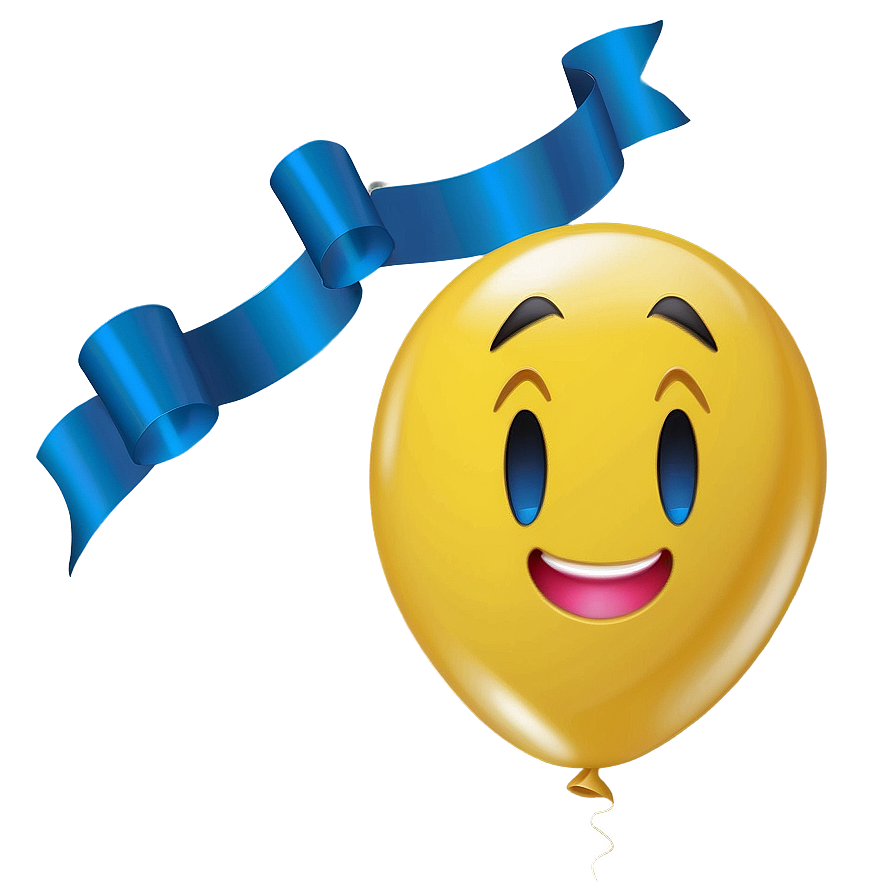 Yellow Balloon Emoji Png Eds53 PNG image