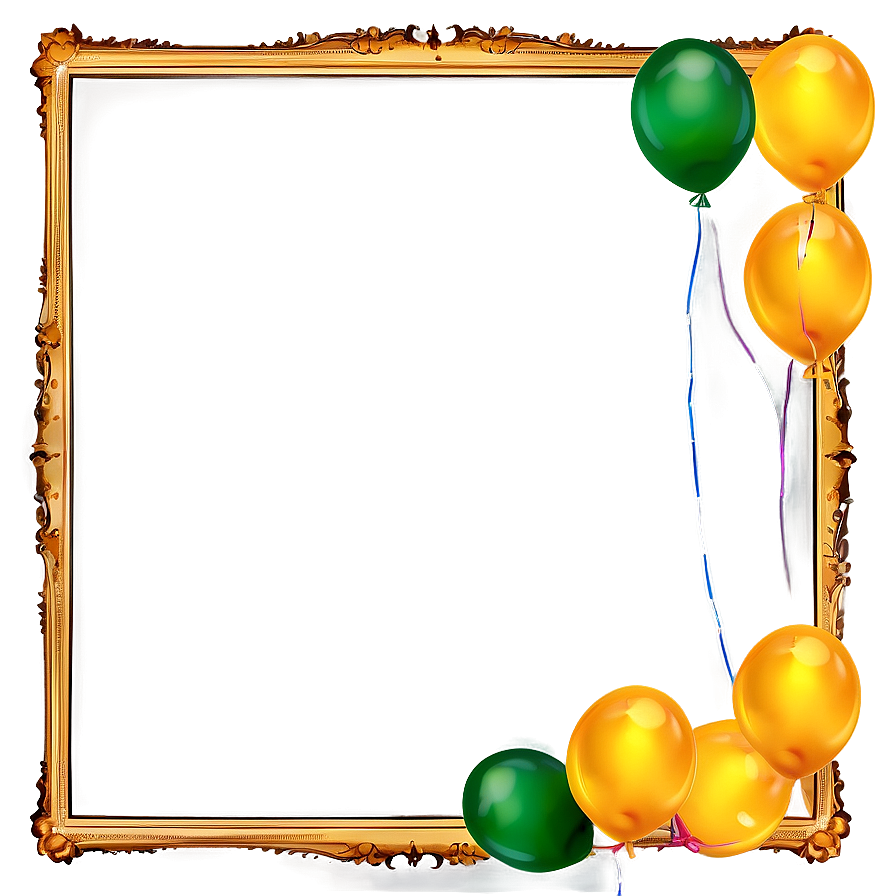 Yellow Balloon Frame Png Pxb57 PNG image