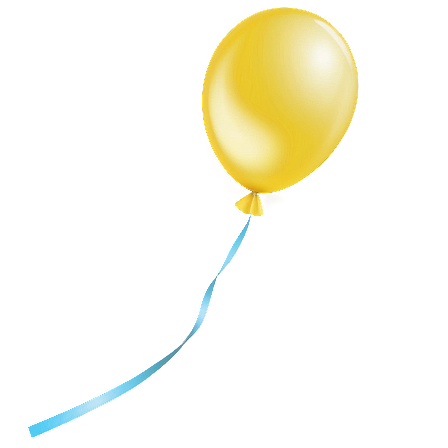 Yellow Balloon Isolated Png 93 PNG image