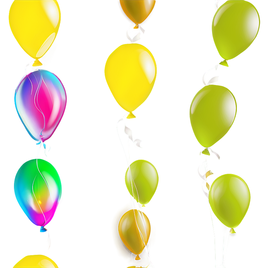 Yellow Balloons Png Acj PNG image