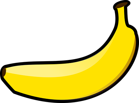 Yellow Banana Vector Illustration PNG image