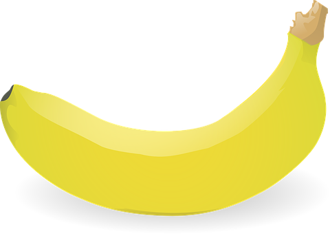 Yellow Banana Vector Illustration PNG image