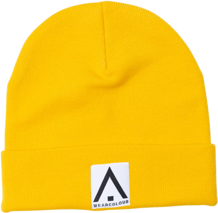 Yellow Beanie Wear Colour Logo PNG image