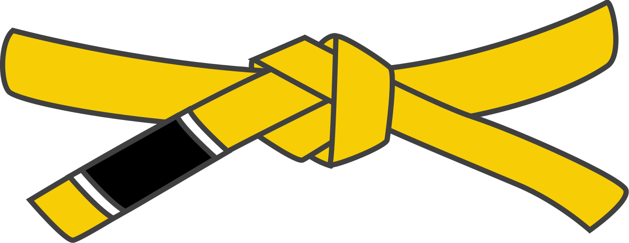 Yellow Belt Vector Illustration PNG image