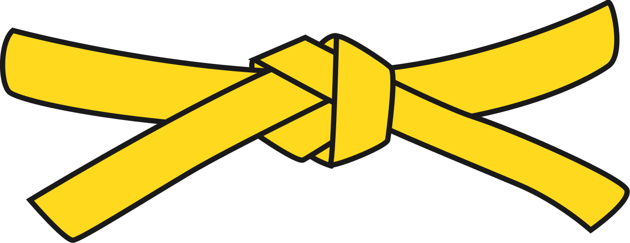 Yellow Belt Vector Illustration PNG image