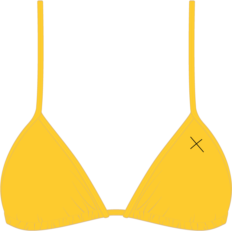 Yellow Bikini Top Illustration PNG image