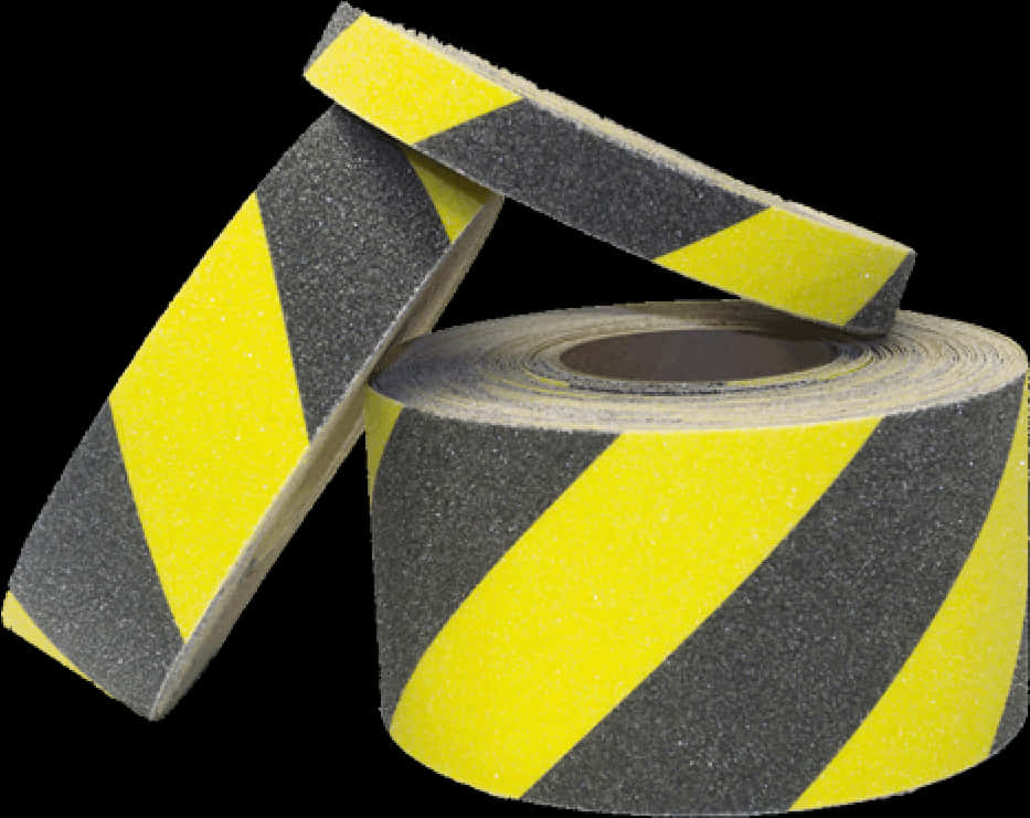 Yellow Black Anti Slip Caution Tape PNG image