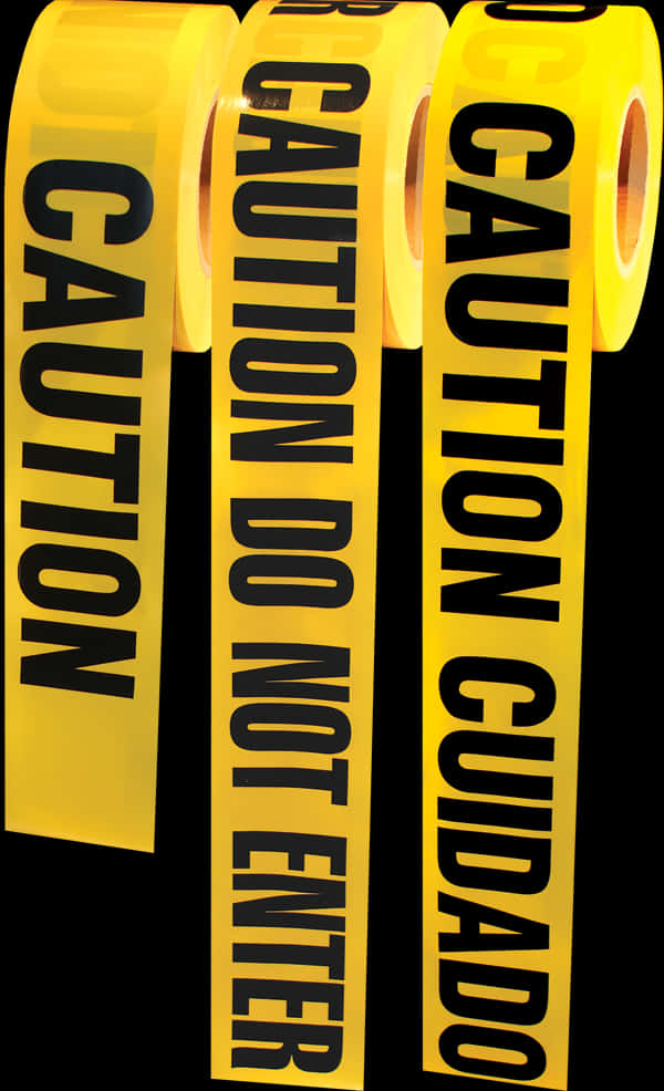 Yellow Black Caution Do Not Enter Tape PNG image