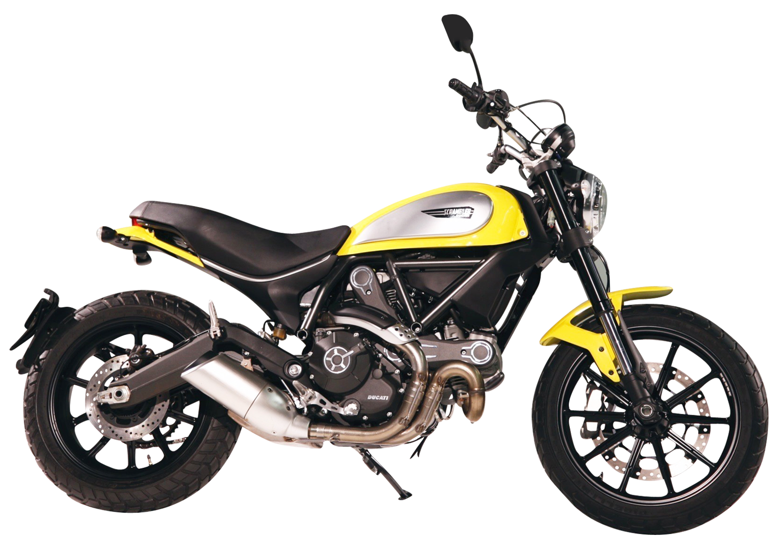 Yellow Black Ducati Motorcycle PNG image