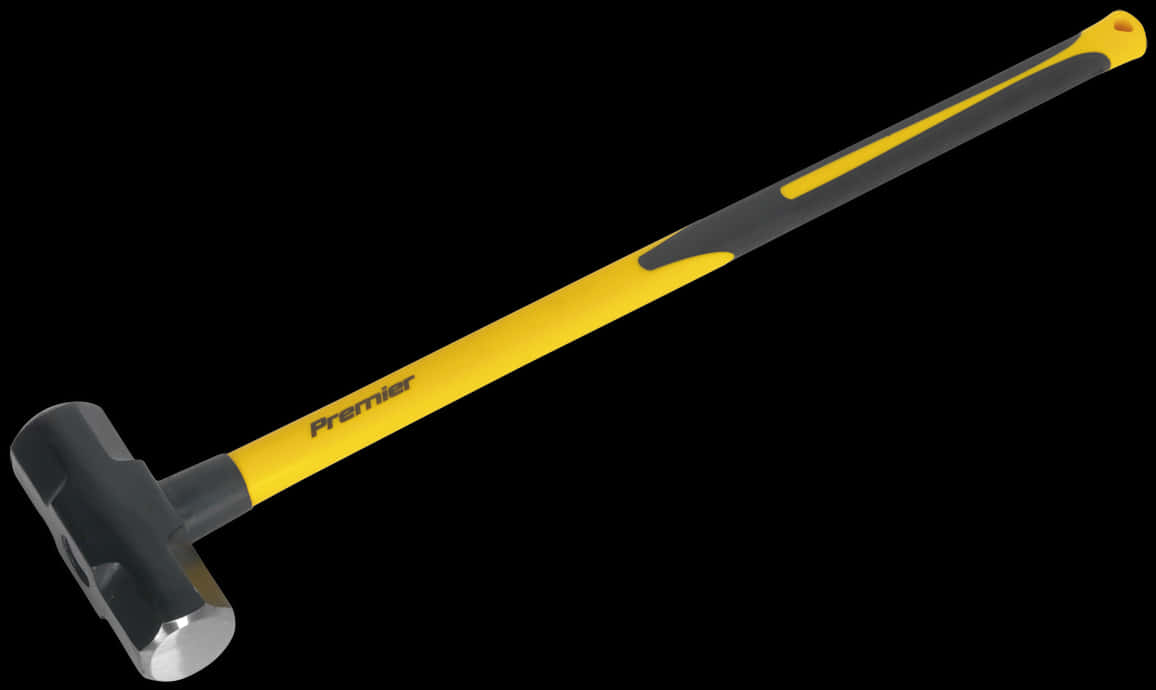 Yellow Black Handled Hammer PNG image