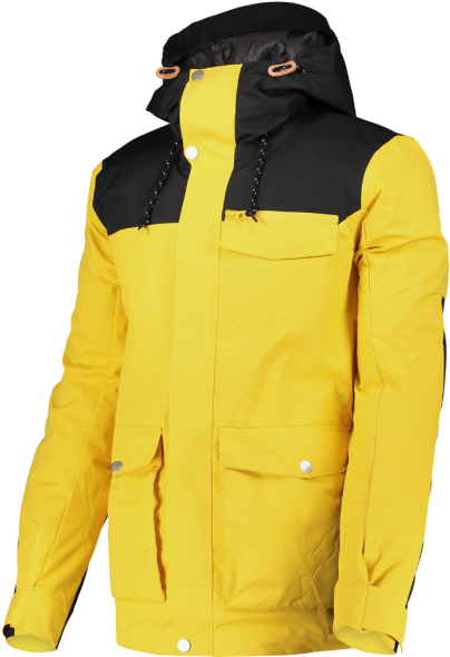 Yellow Black Outdoor Jacket PNG image