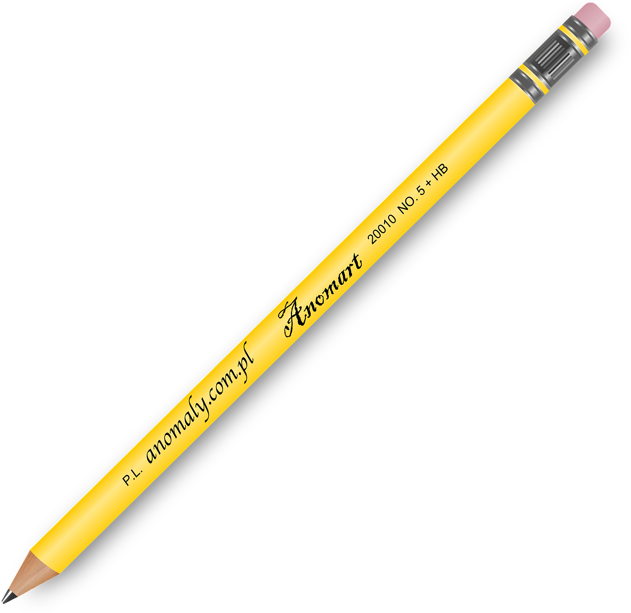 Yellow Black Pencil Clipart PNG image