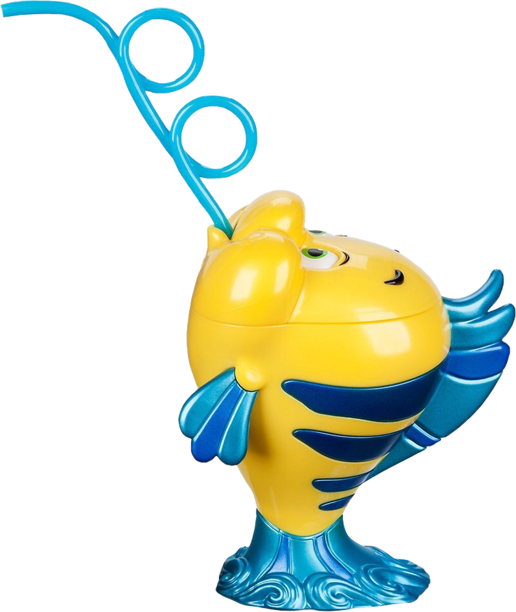 Yellow Blue Fish Bubble Blower Toy PNG image