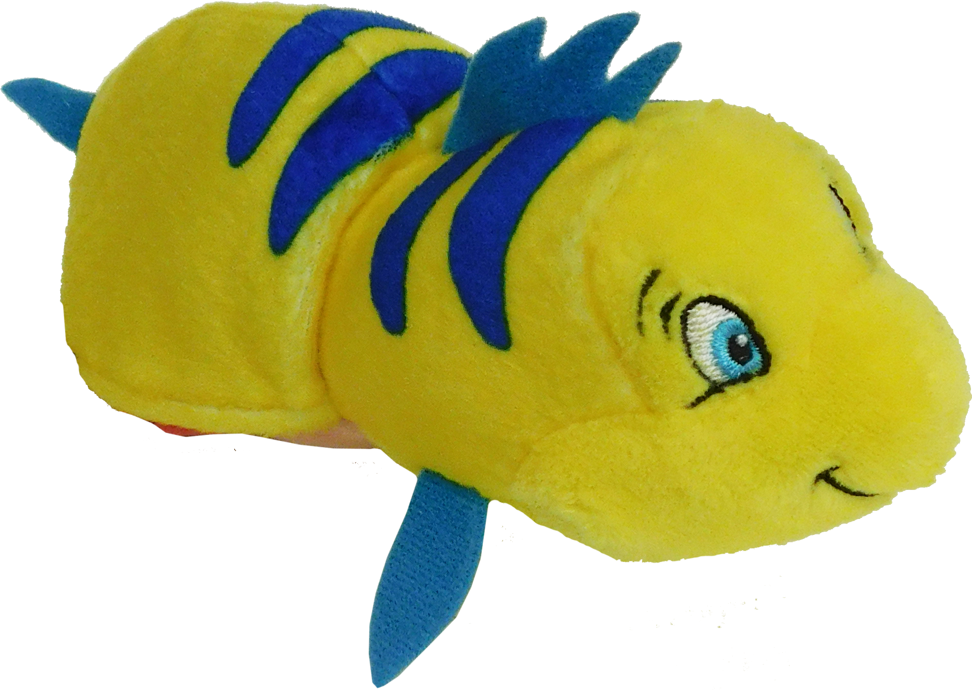 Yellow Blue Plush Fish Toy PNG image