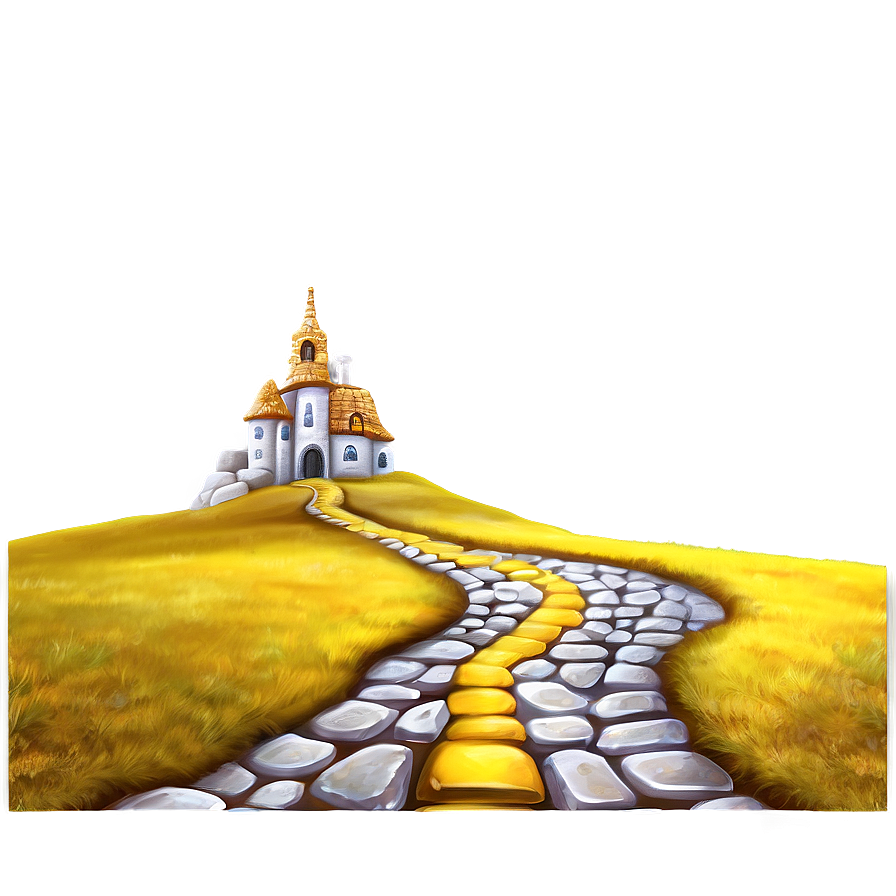 Yellow Brick Road Fantasy Landscape Png 16 PNG image