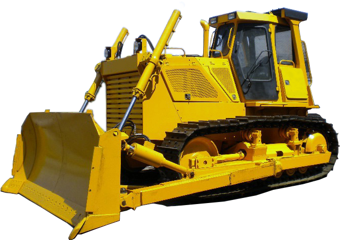 Yellow Bulldozer Construction Equipment PNG image