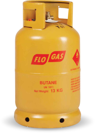 Yellow Butane Gas Cylinder PNG image