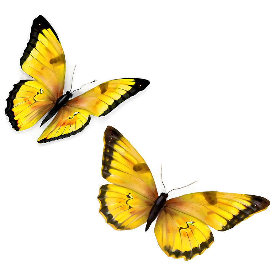 Yellow Butterflies Png 05232024 PNG image