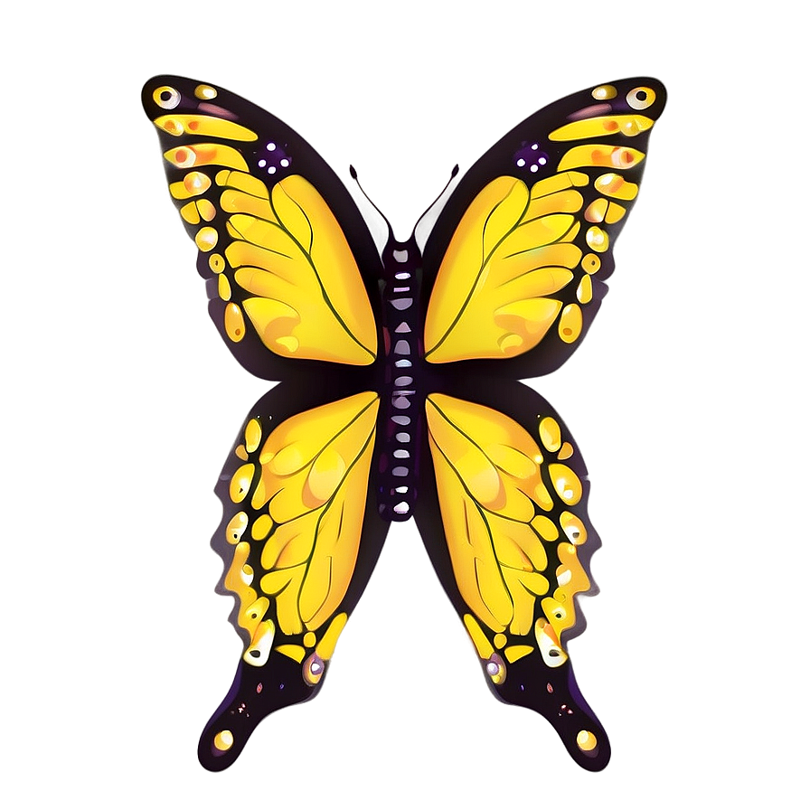 Yellow Butterfly Duo Png 06292024 PNG image