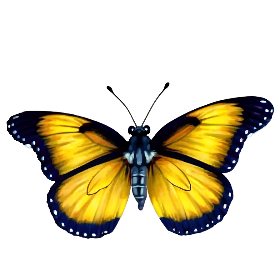 Yellow Butterfly On Flower Png Nnf PNG image