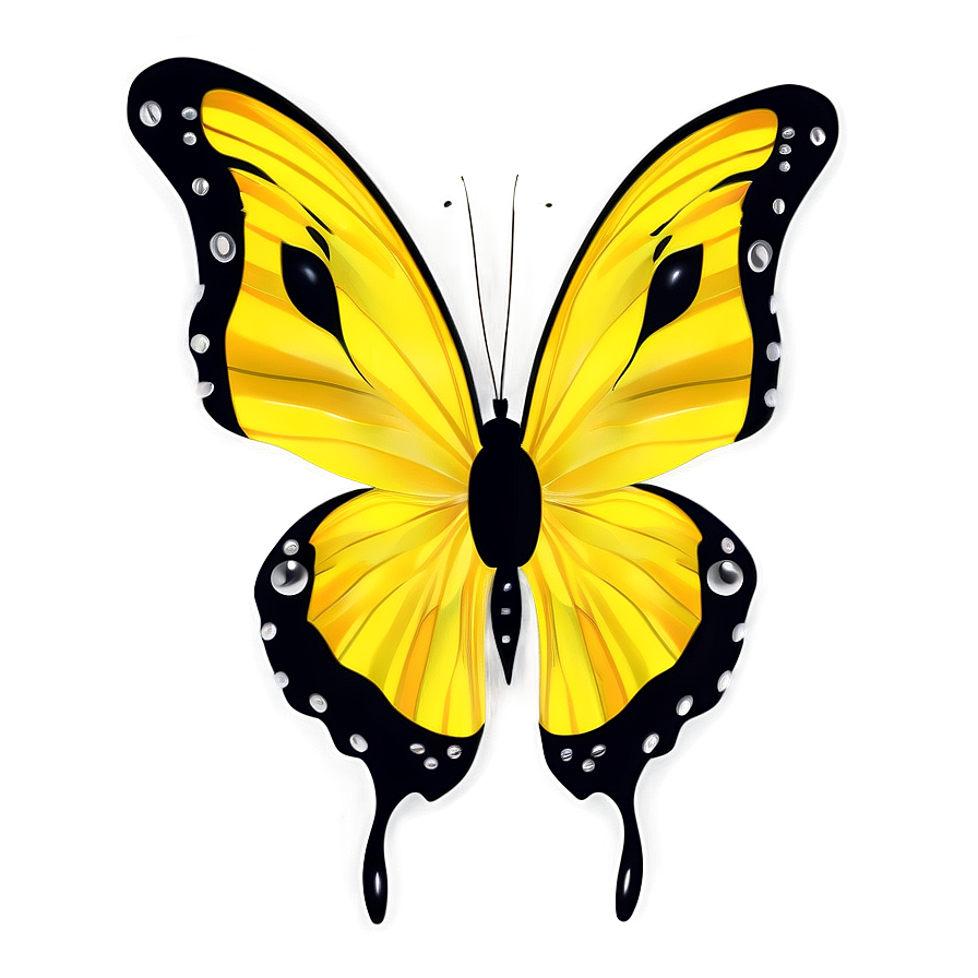 Yellow Butterfly Transparent Clipart Png 06292024 PNG image