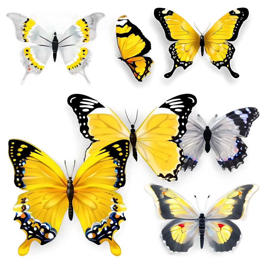 Yellow Butterfly Vector Png 06292024 PNG image