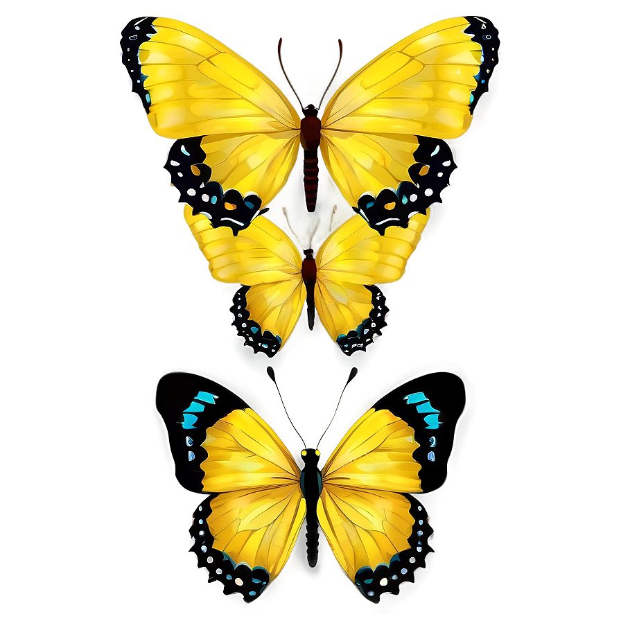 Yellow Butterfly With Green Background Png Opb PNG image