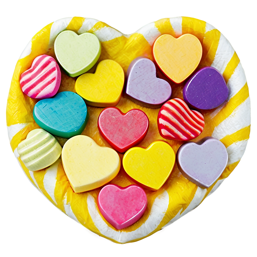 Yellow Candy Hearts Png 62 PNG image