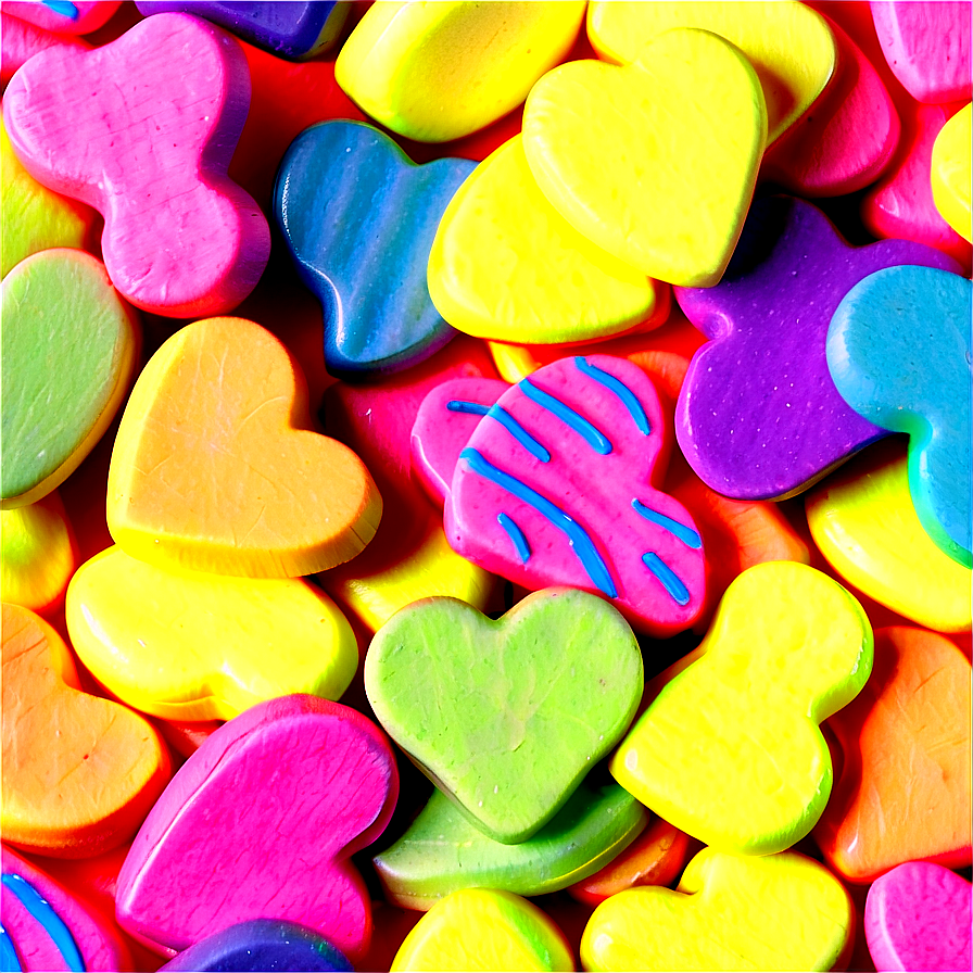 Yellow Candy Hearts Png Xal27 PNG image