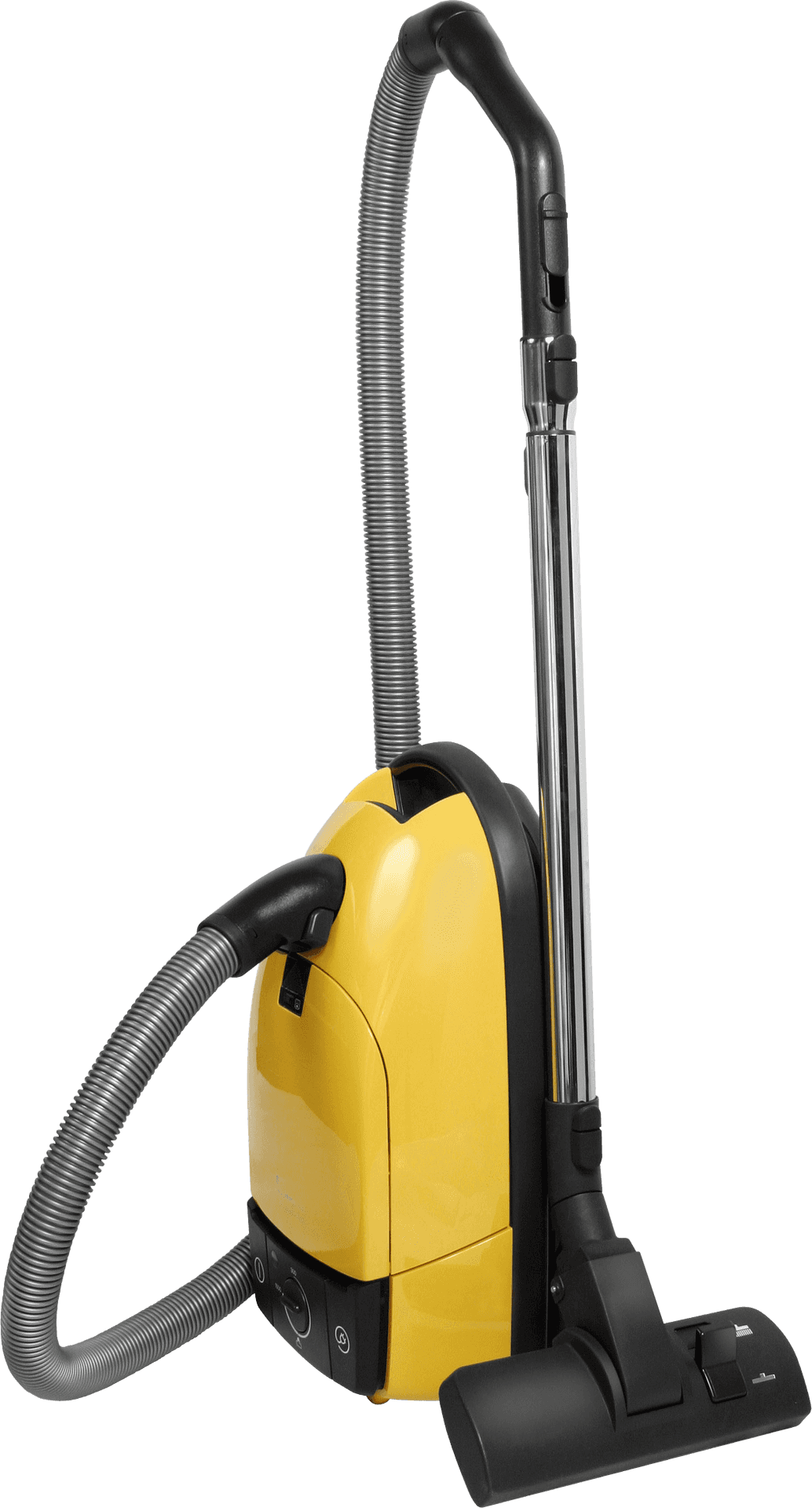 Yellow Canister Vacuum Cleaner PNG image