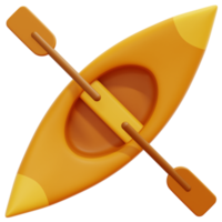 Yellow Canoewith Paddles Emoji PNG image