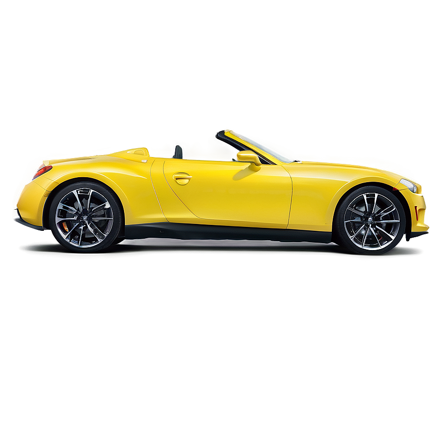 Yellow Car Side View Png 06292024 PNG image