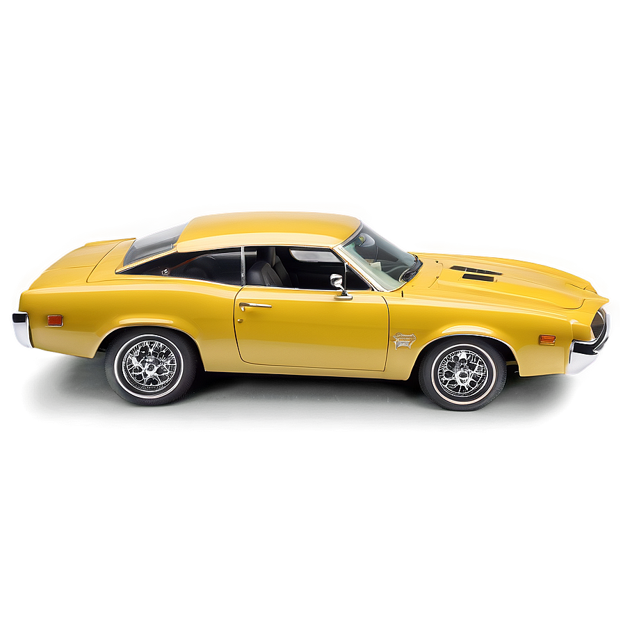 Yellow Car Top View Png 06292024 PNG image