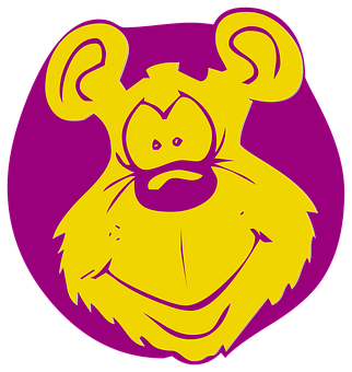 Yellow Cartoon Monkey Graphic PNG image