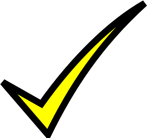 Yellow Check Mark Graphic PNG image