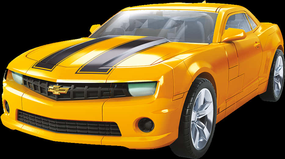 Yellow Chevrolet Camaro Bumblebee PNG image