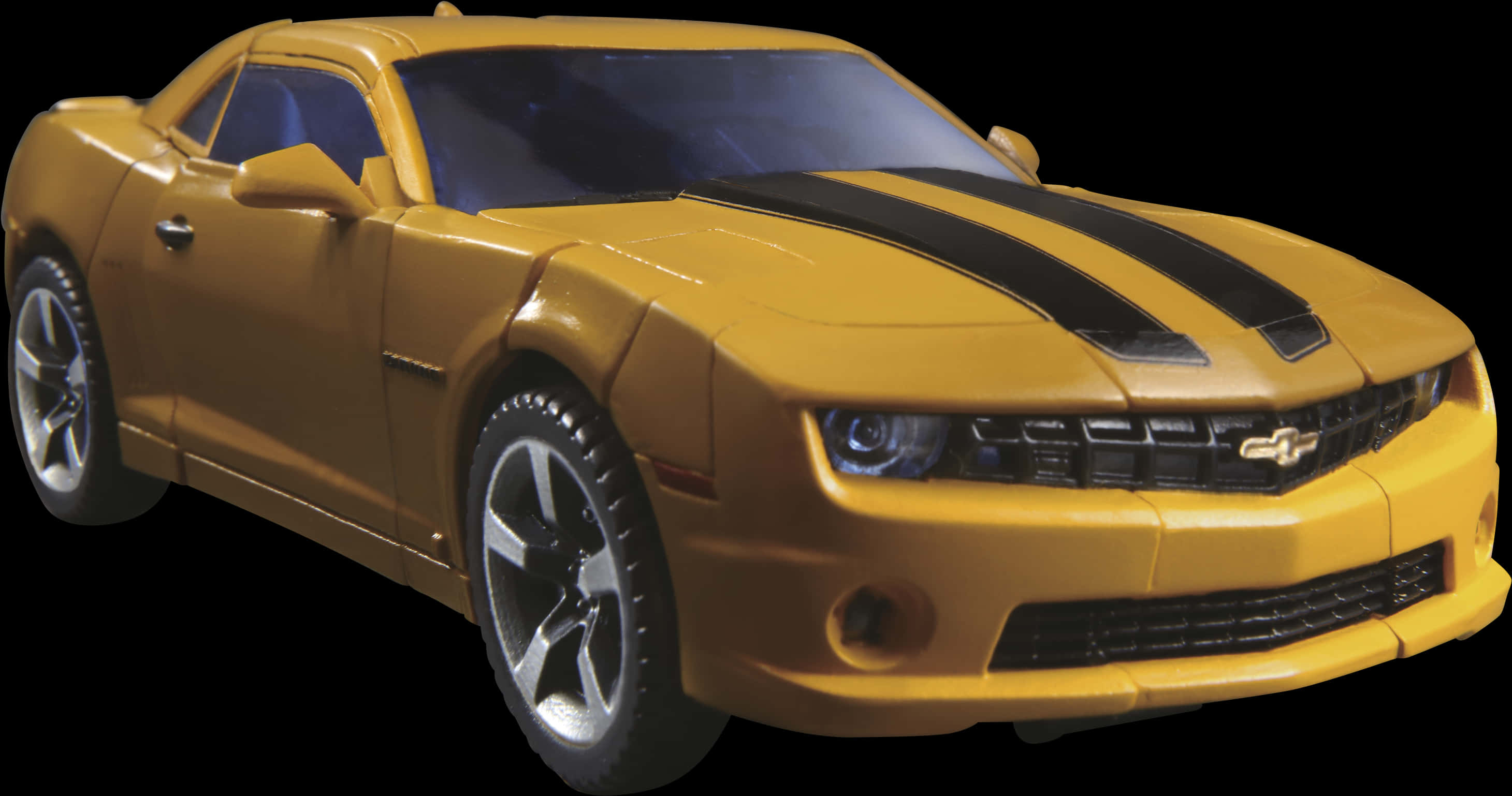 Yellow Chevrolet Camaro Toy Car PNG image