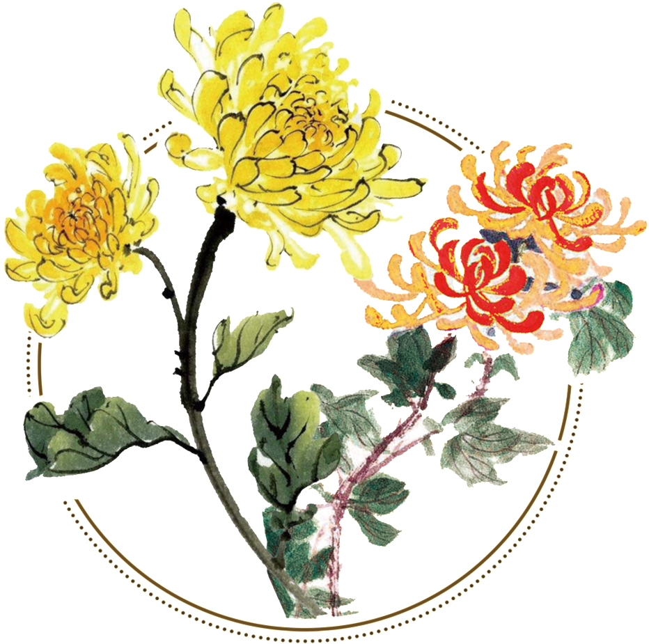 Yellow Chrysanthemums Artistic Illustration PNG image