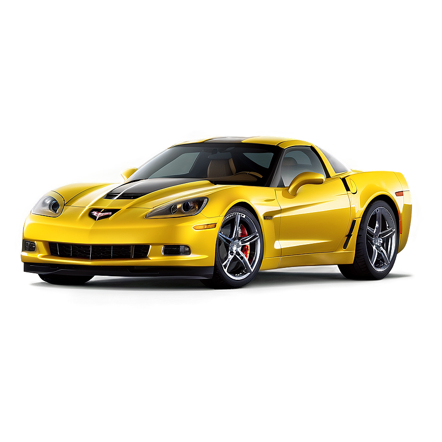 Yellow Corvette Png 12 PNG image