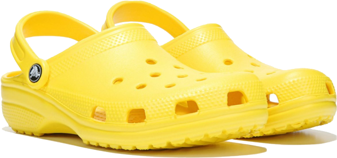 Yellow Crocs Classic Clogs PNG image