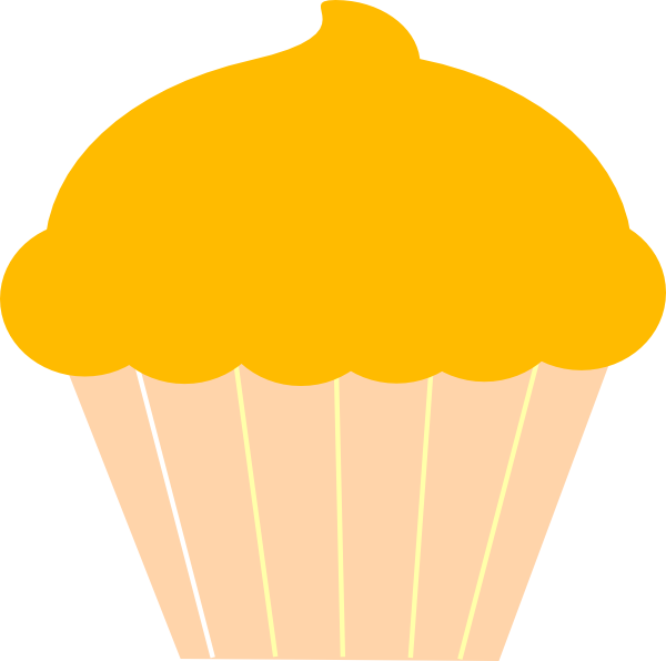 Yellow Cupcake Graphic PNG image