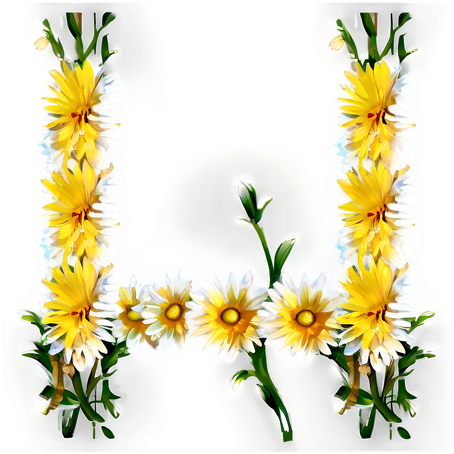 Yellow Daisy Border Frame Png Qhh PNG image